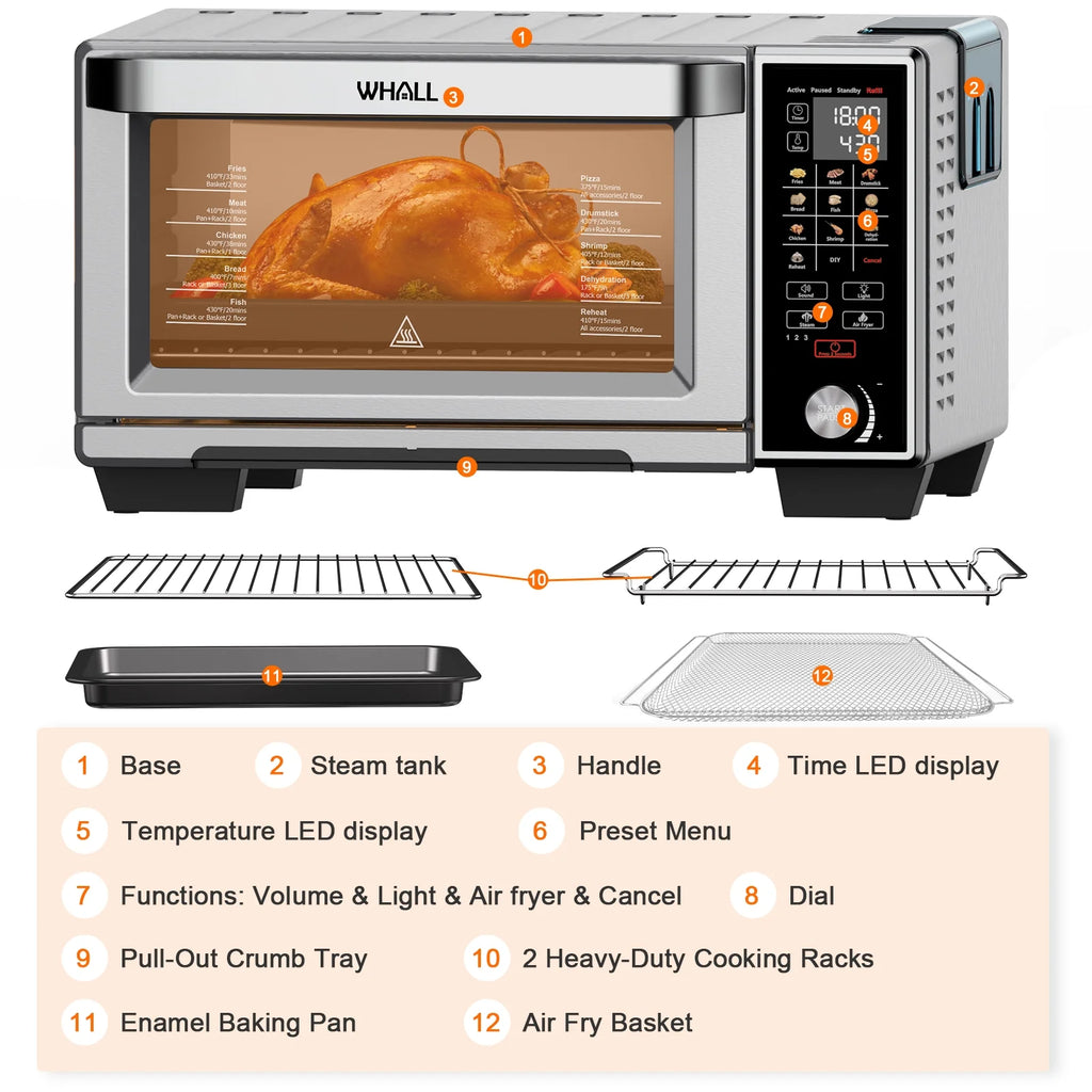Air Fryer Toaster Oven 30QT Convection Oven O814