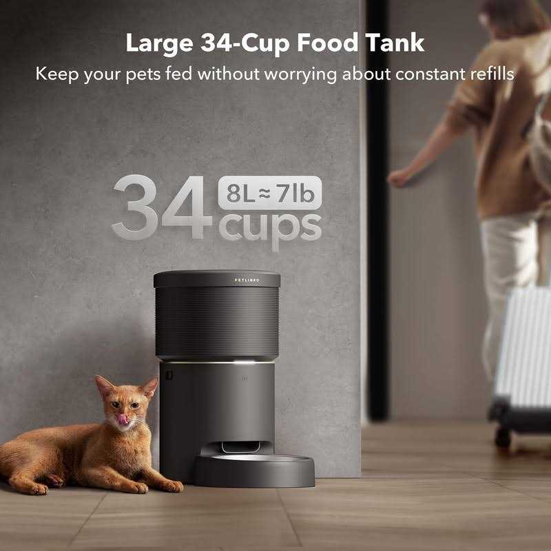 Automatic Cat Feeders 5G WiFi Pet Feeder with Vacuum Food Storage X942359