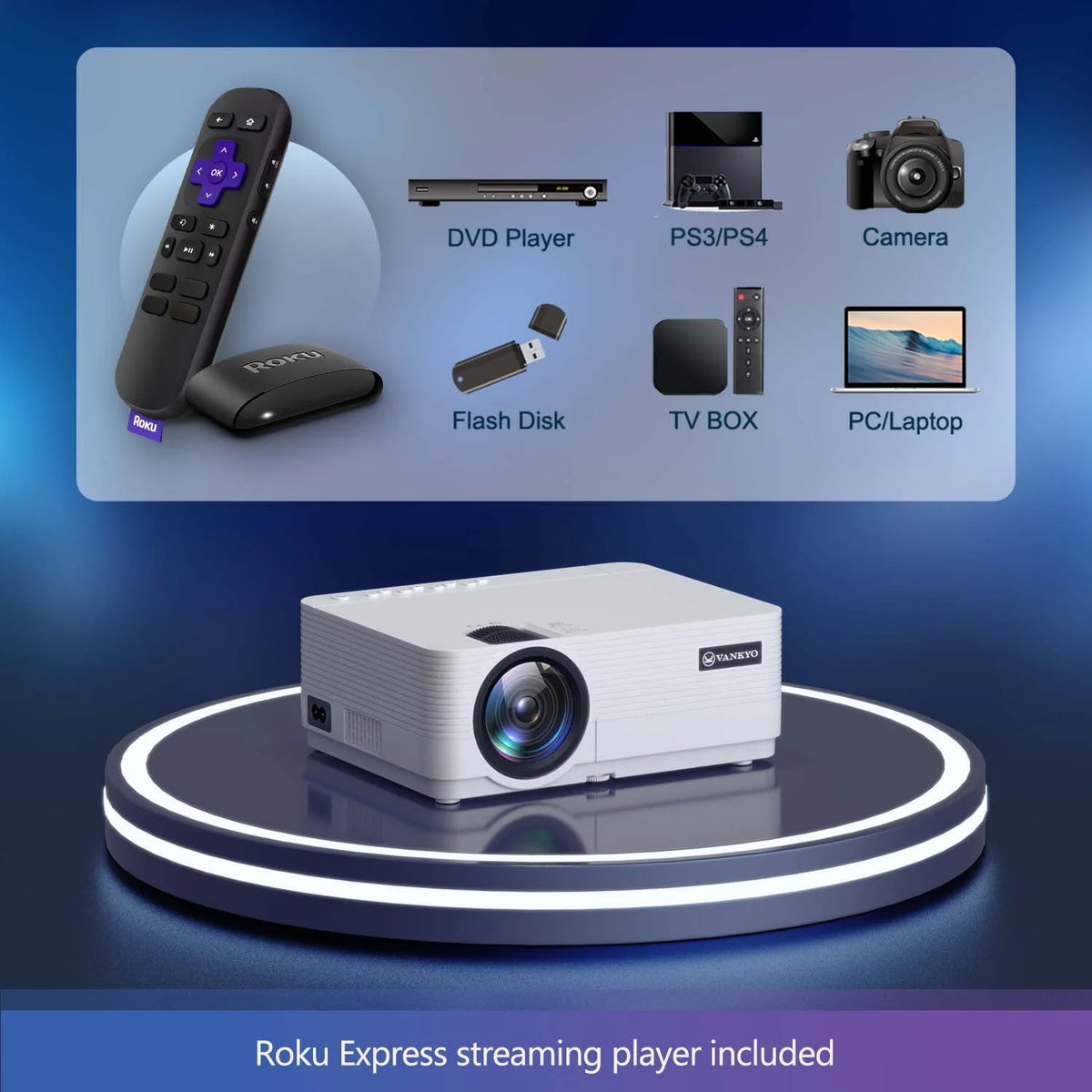 HD Mini Projector with Streaming Player W618379