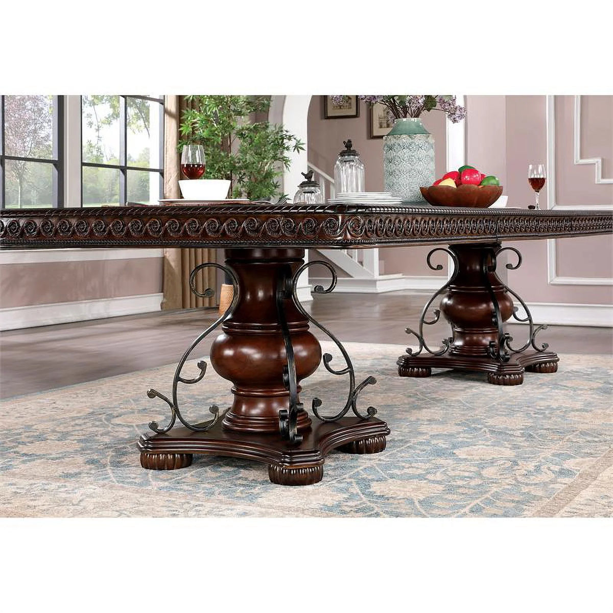Cherry Wood Expandable Dining Table H538