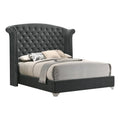 King Wingback Velvet Upholstered Bed K365