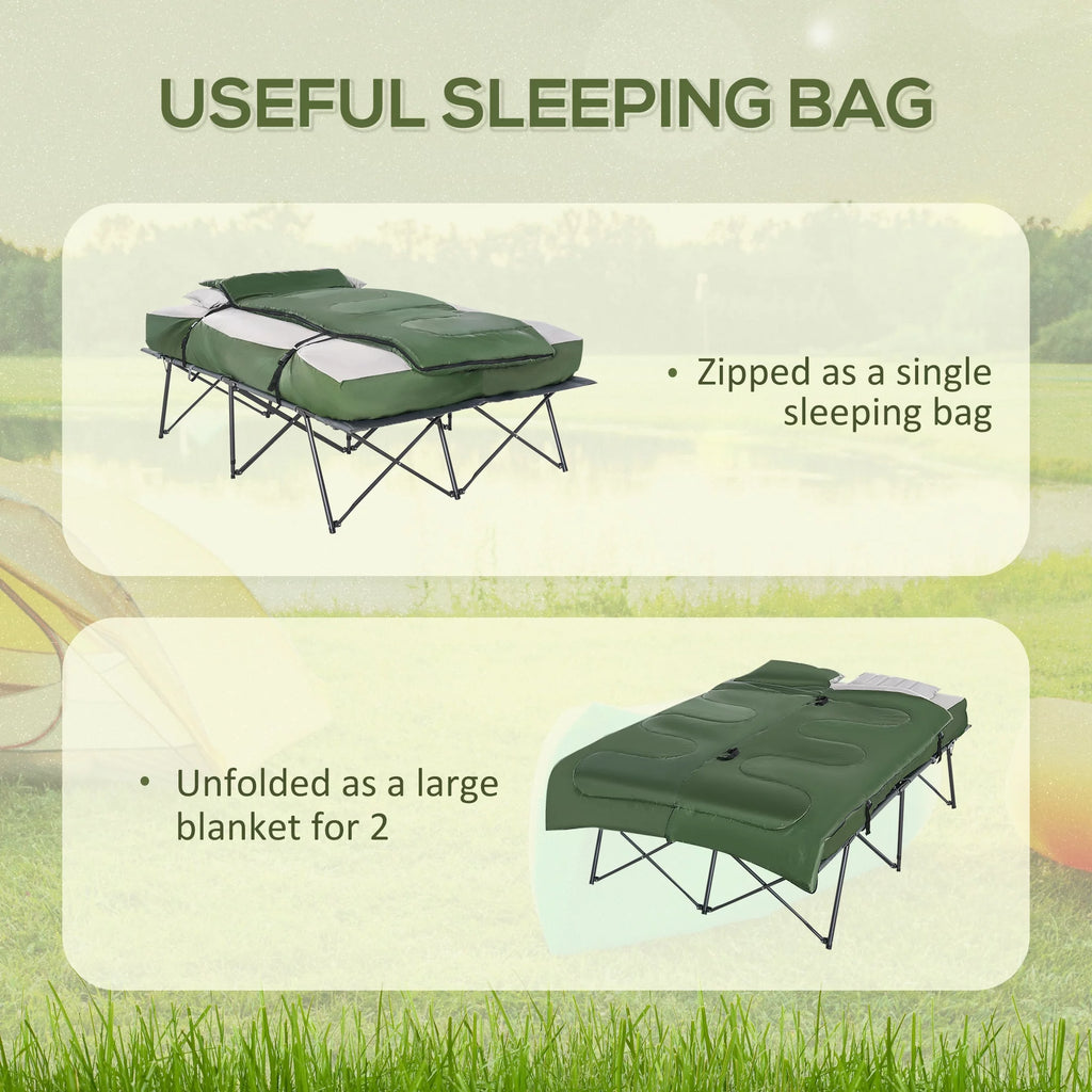Folding Camping Cot Set with Sleeping Bag and Carry Bag K64833