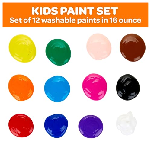 Washable Paint 12ct 16 Oz Nontoxic F421846