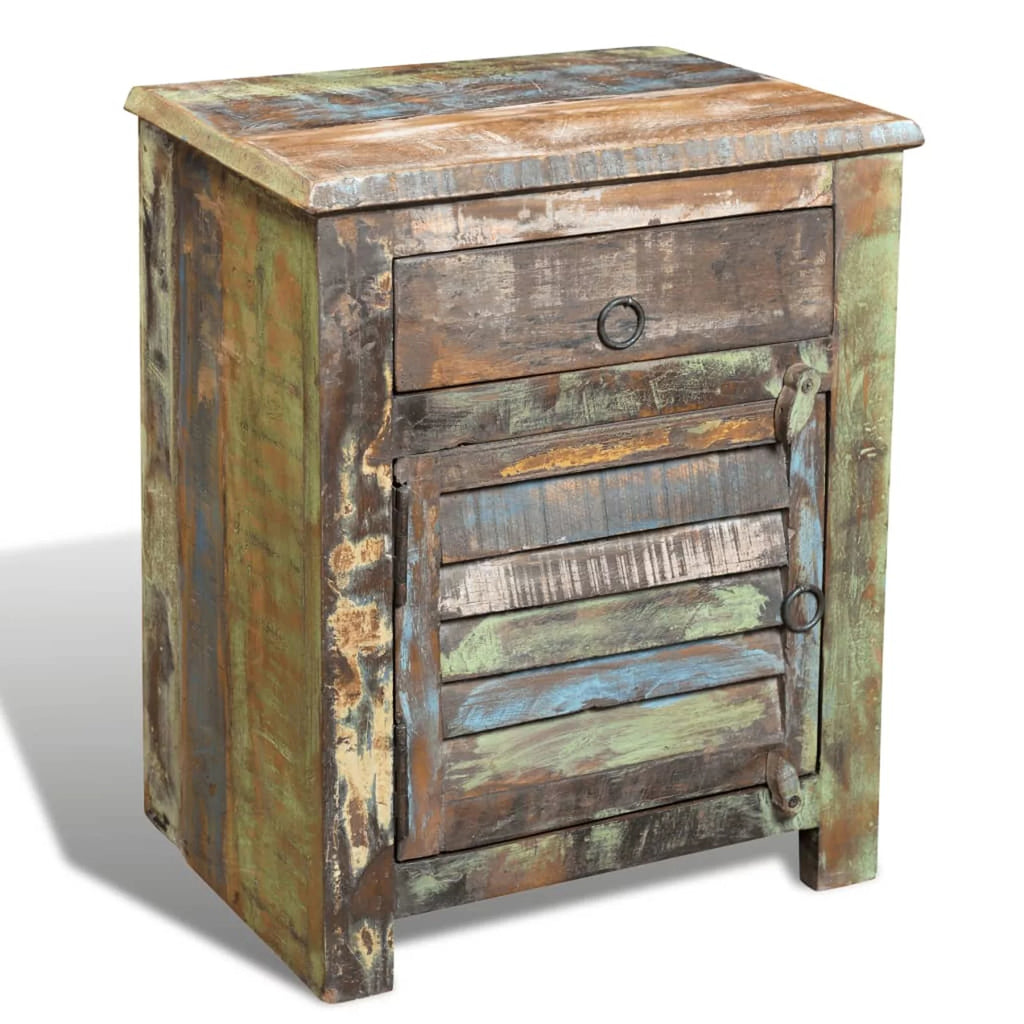 End Table with 1 Drawer 1 Door Reclaimed Wood J3170