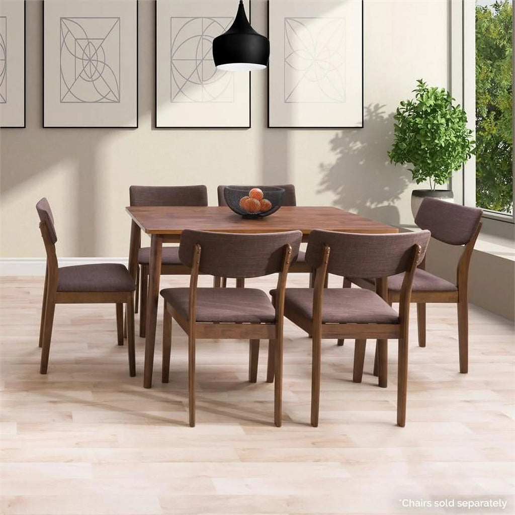 Warm Walnut Wood Dining Table with Splayed Legs G448