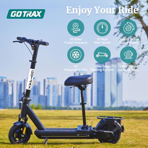 Electric Scooter with 350/500W Motor, 20MPH Speed, 10" Pneumatic Tire, Foldable B90959