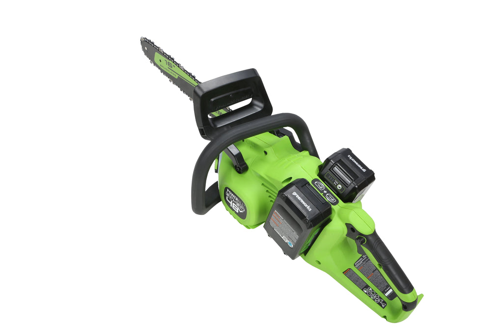 48V 16-inch Brushless Chainsaw with 4Ah Batteries and Dual Port Charger E359124