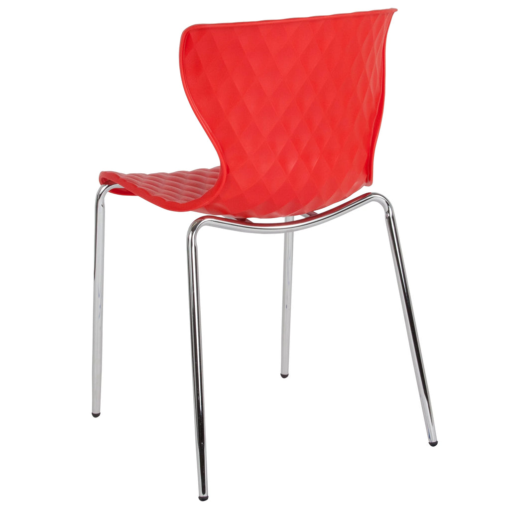 Red Plastic Stack Chair A767197