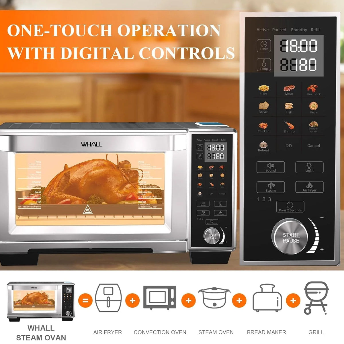 Air Fryer Toaster Oven 30QT Convection Oven O814