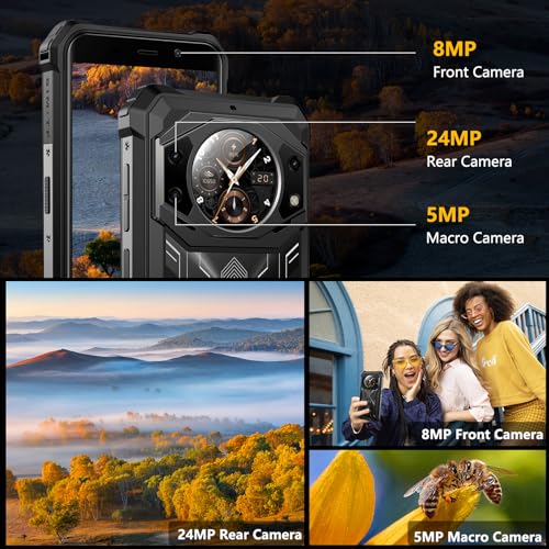 Rugged Unlocked Smartphone Dual Screen 10600mAh Battery 15+128GB Storage F41433
