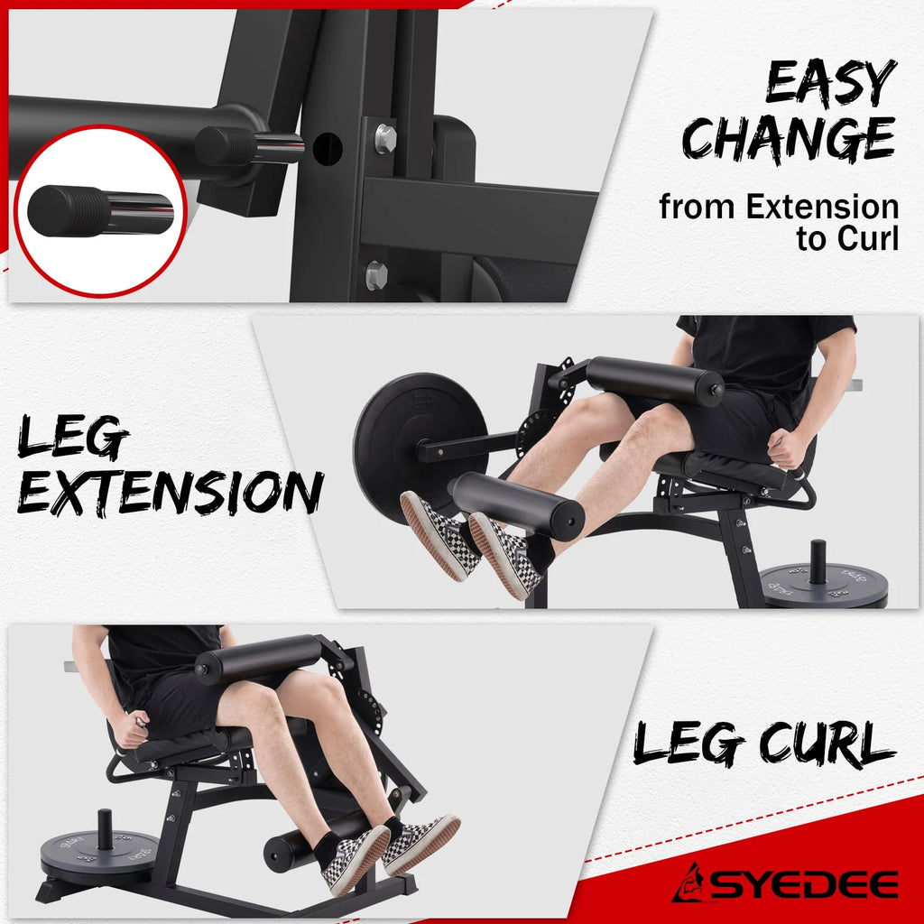 Adjustable Plate Loaded Leg Extension and Curl Machine A947143