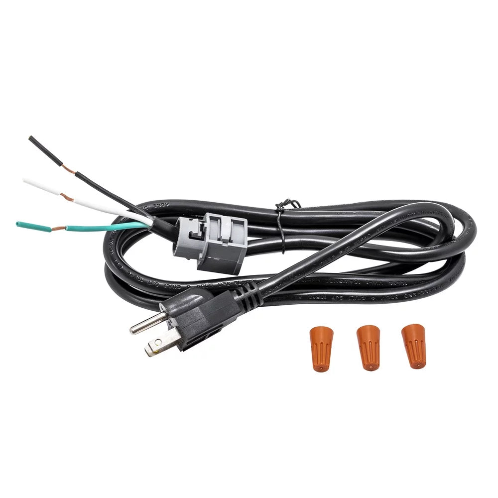 Universal 3-Prong 13 Amp Dishwasher Power Cord Kit, 5.3 Ft, Black J838220