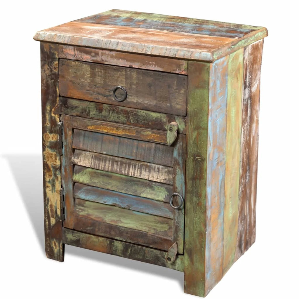 End Table with 1 Drawer 1 Door Reclaimed Wood J3170