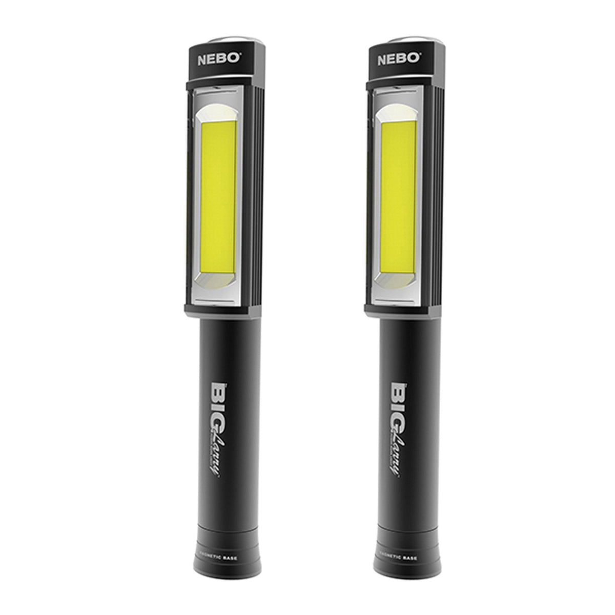 Black 400 Lumen COB LED Magnetic Flashlight 2 Pack W573065