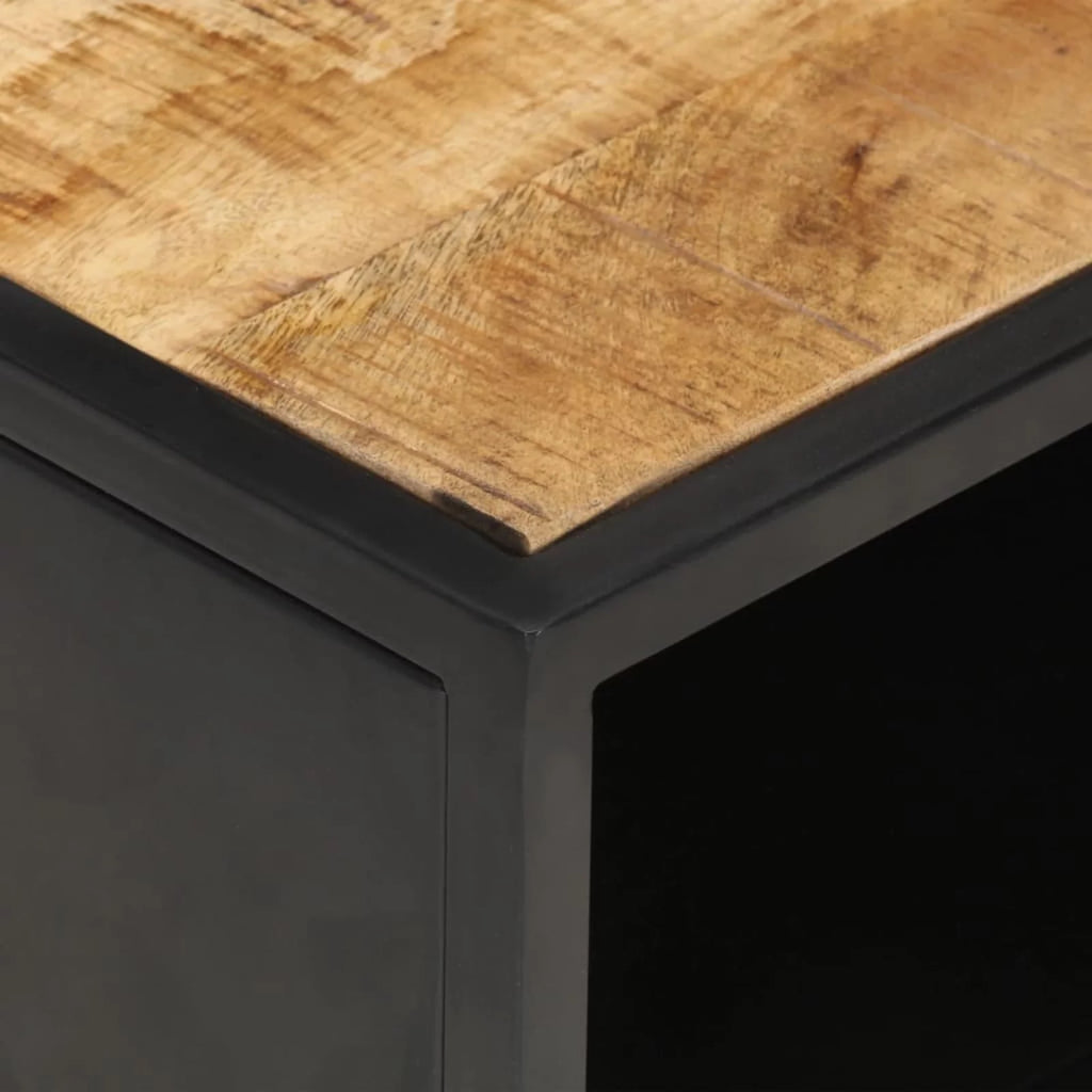Coffee Table with Carved Door Rough Mango Wood Y2073