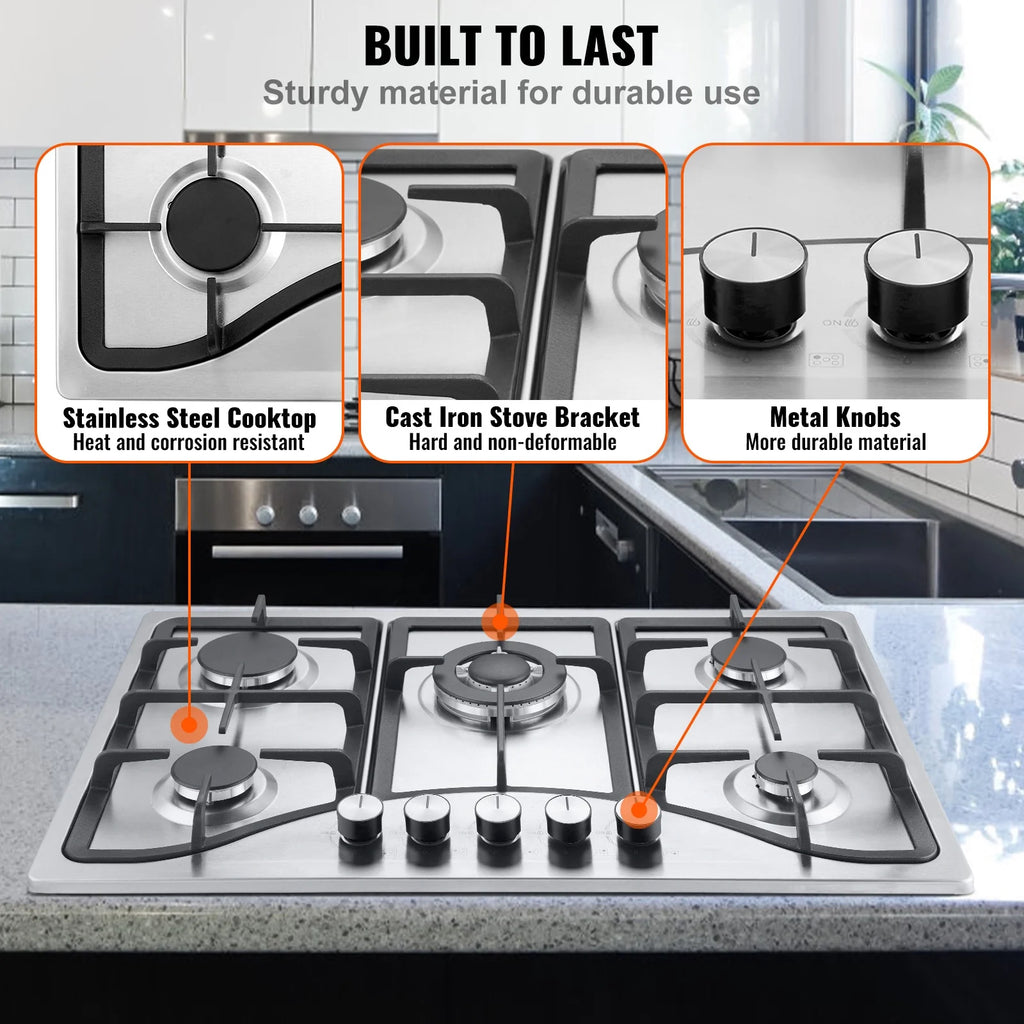30 inch 5 Burners Gas Cooktop T885