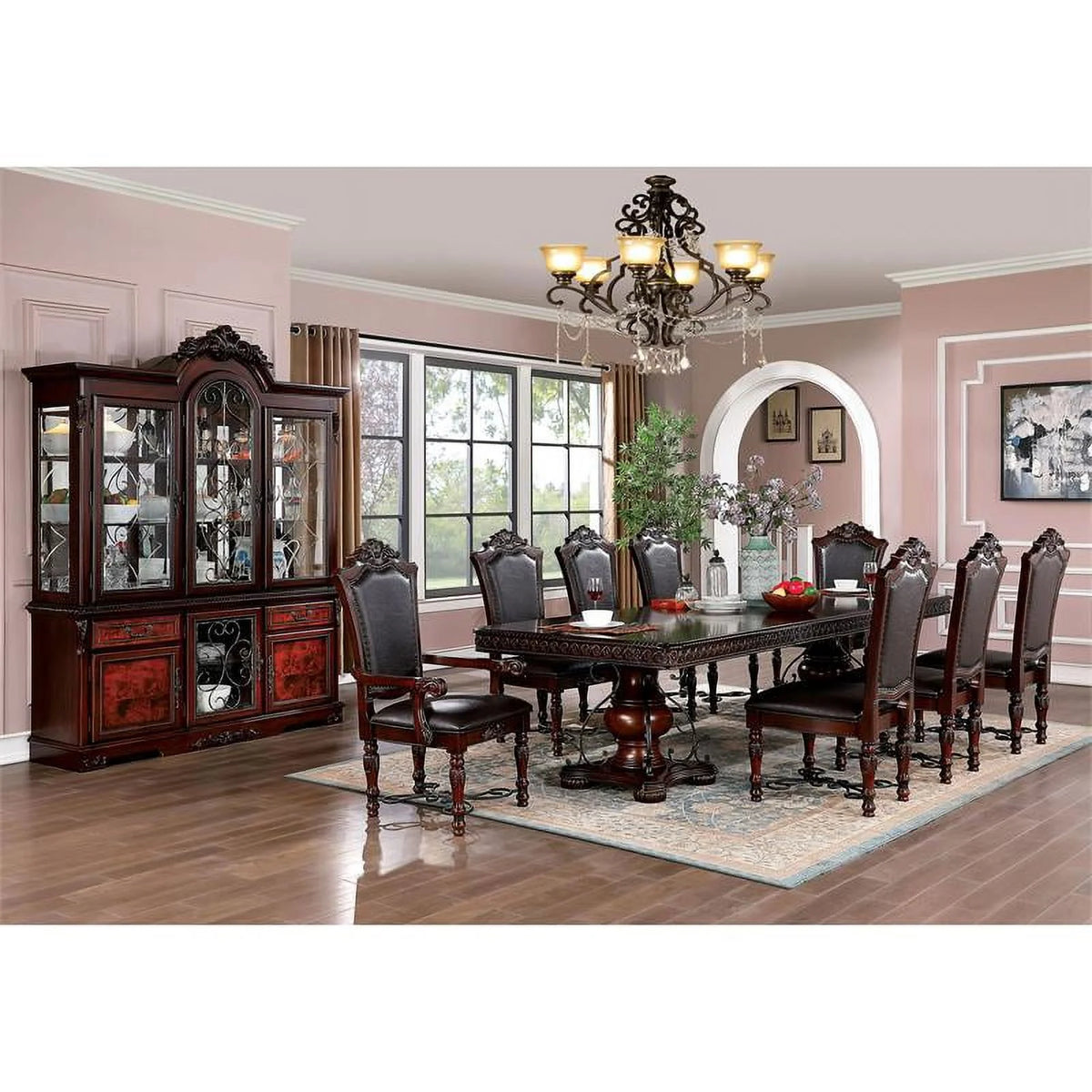 Cherry Wood Expandable Dining Table H538