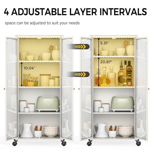 45" Tall Metal Storage Cabinet with Wheels W3636
