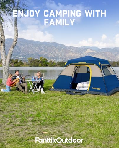 Camping Tent 4/6/8/10 Person Instant Cabin Tent with Carry Bag E55654