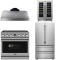 36 Electric Range, Range Hood, Refrigerator and Wine Cooler Q24896