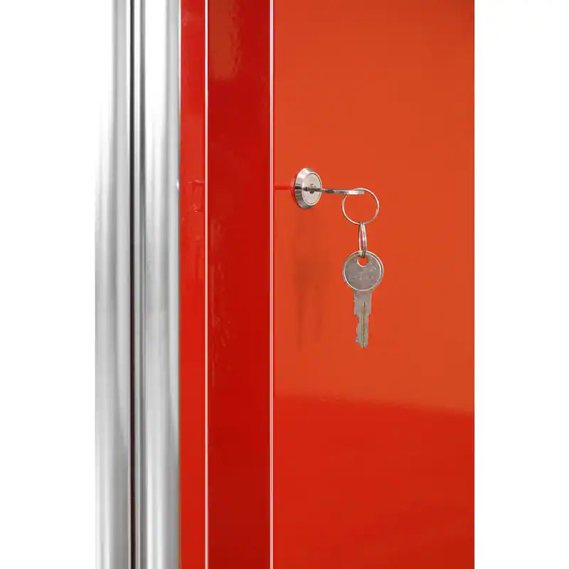 24-Gauge Steel Freestanding Garage Cabinet in Red B4478