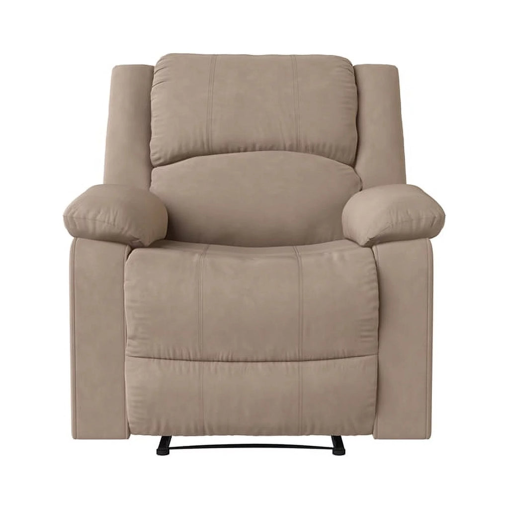 Beige Microfiber Recliner D212