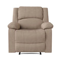 Beige Microfiber Recliner D212