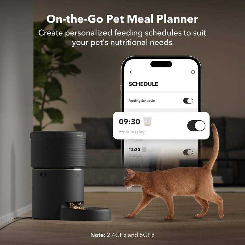 Automatic Cat Feeders 5G WiFi Pet Feeder with Vacuum Food Storage X942359