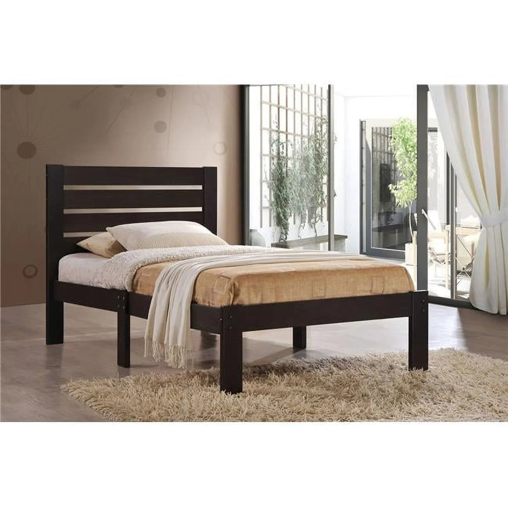 Full Espresso Poplar Wood Bed N714016