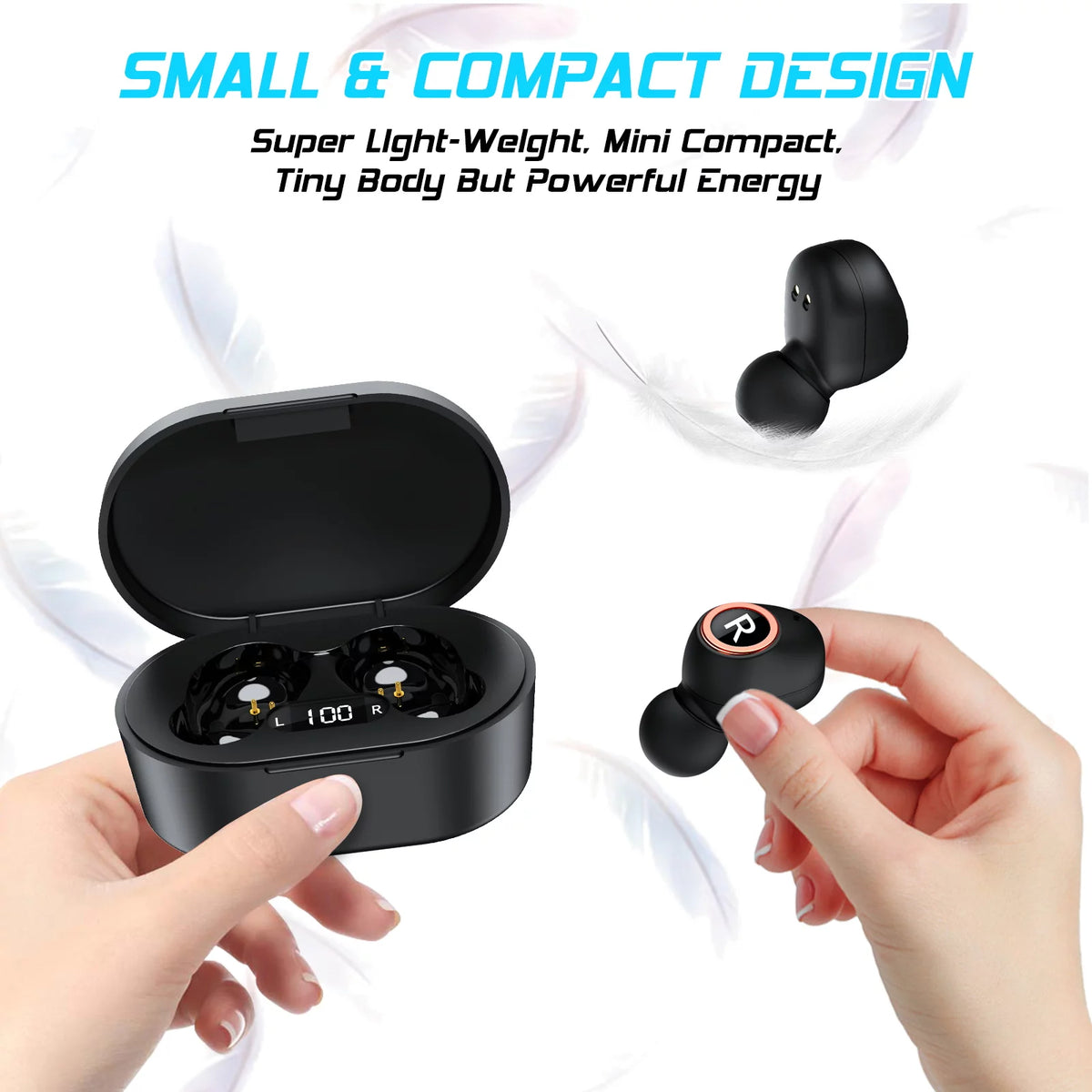 Wireless Earbuds Bluetooth 5.0 Charging Case Earphones Built-in Mic L147