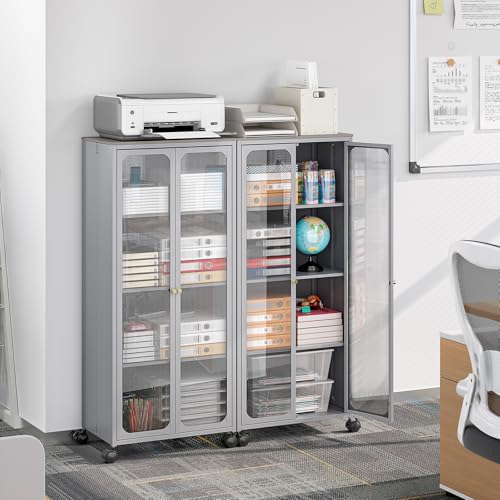 45" Tall Metal Storage Cabinet with Wheels W3636