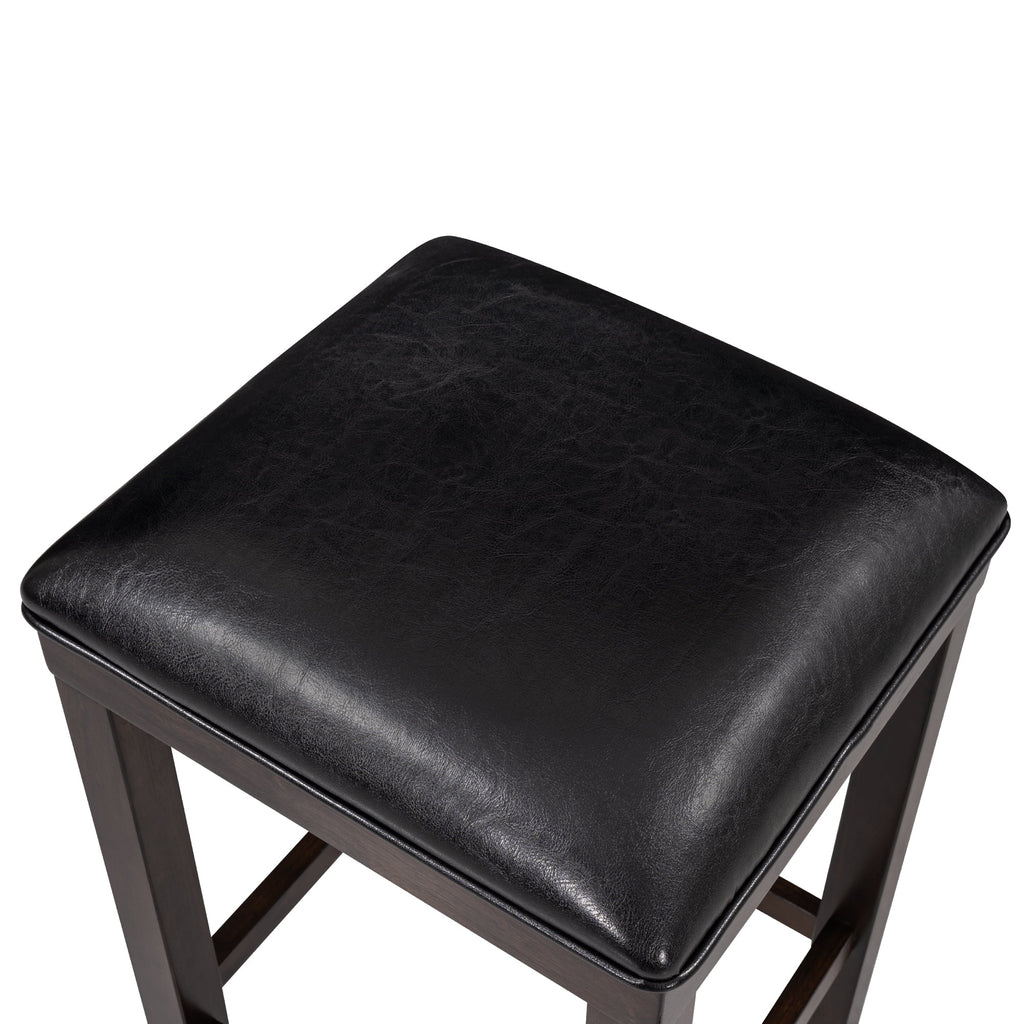 4-Piece Counter Height Table Set with Leather Padded Stools F738