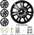 15 inch Set of 4 Black ABS Wheel Rim Covers Z1448