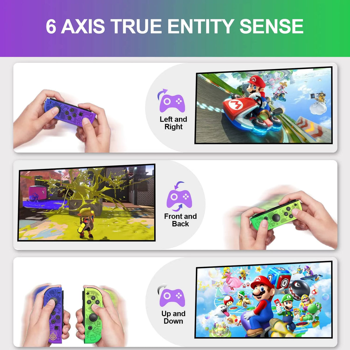 Wireless Game Controller Motion Control Dual Vibration A307611