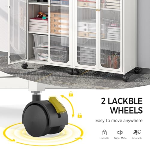 45" Tall Metal Storage Cabinet with Wheels W3636