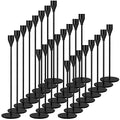 Black 24Pcs Metal Candle Holders G778