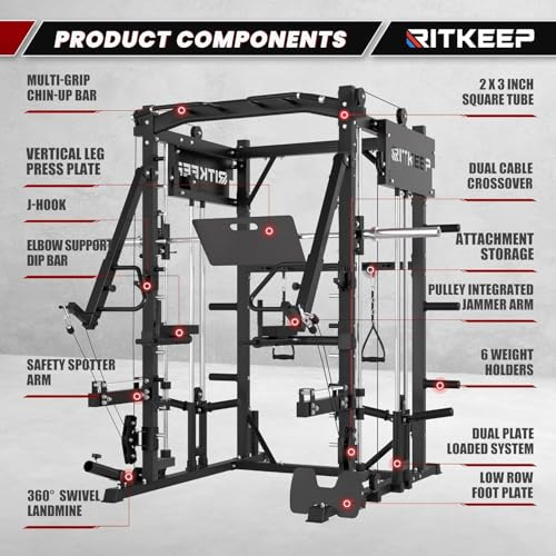Smith Machine with Jammer Arms & Leg Press Q6907