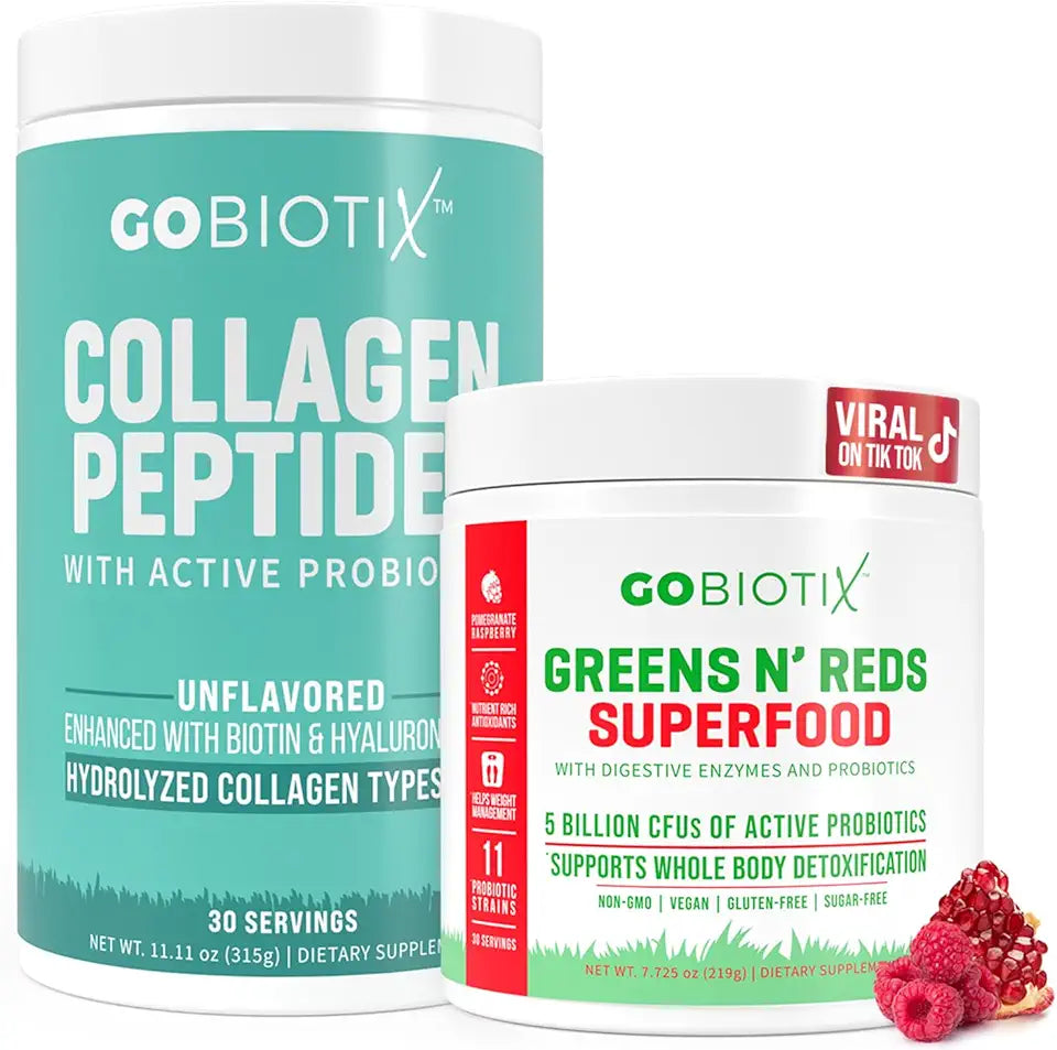 Super Greens & Collagen Bundle with Organic Spirulina V8176
