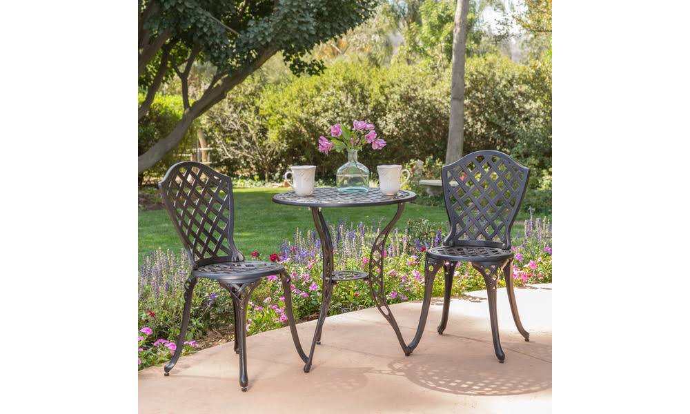 Black Bronze Metal Outdoor Bistro Set M1173