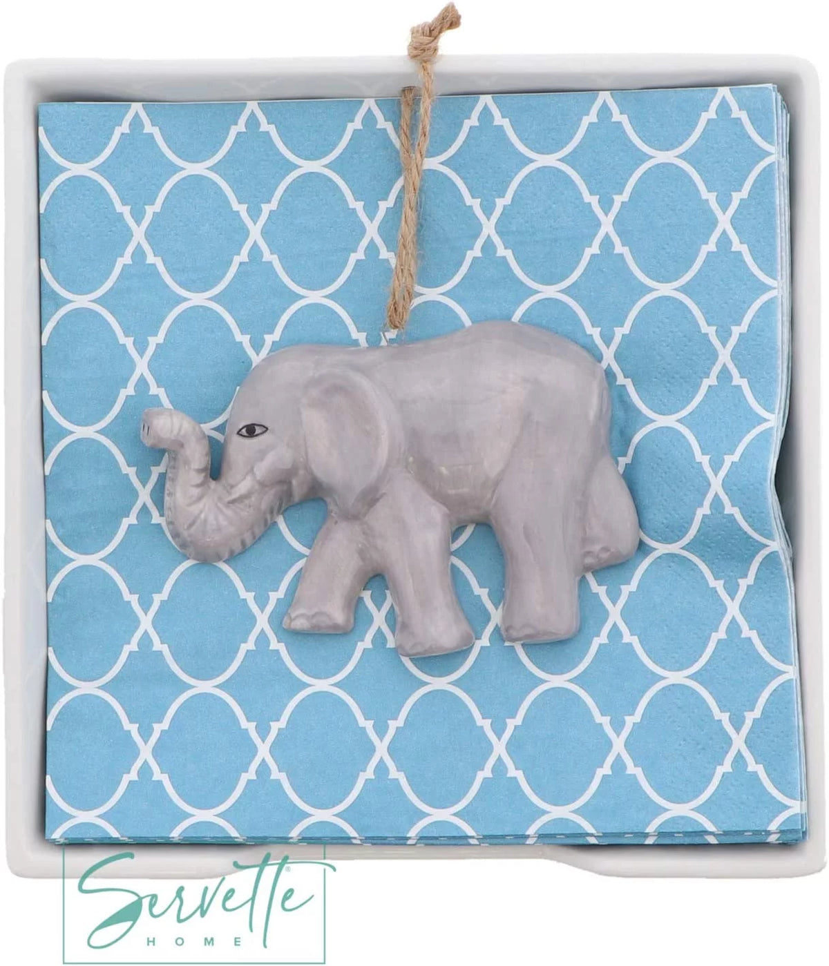 White Ceramic Napkin Holder L3711