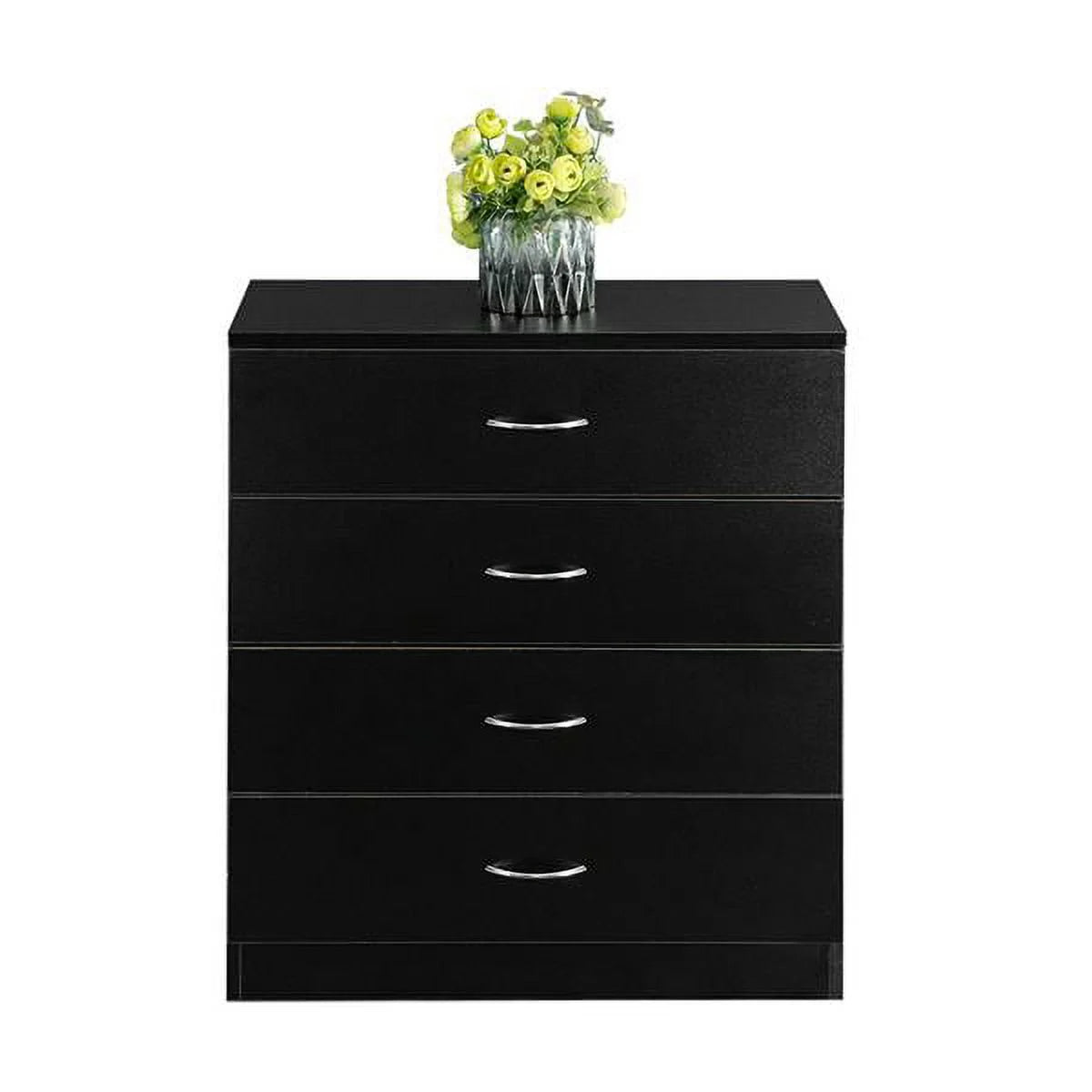 4 Drawer Wood Dresser with Metal Handles R8520