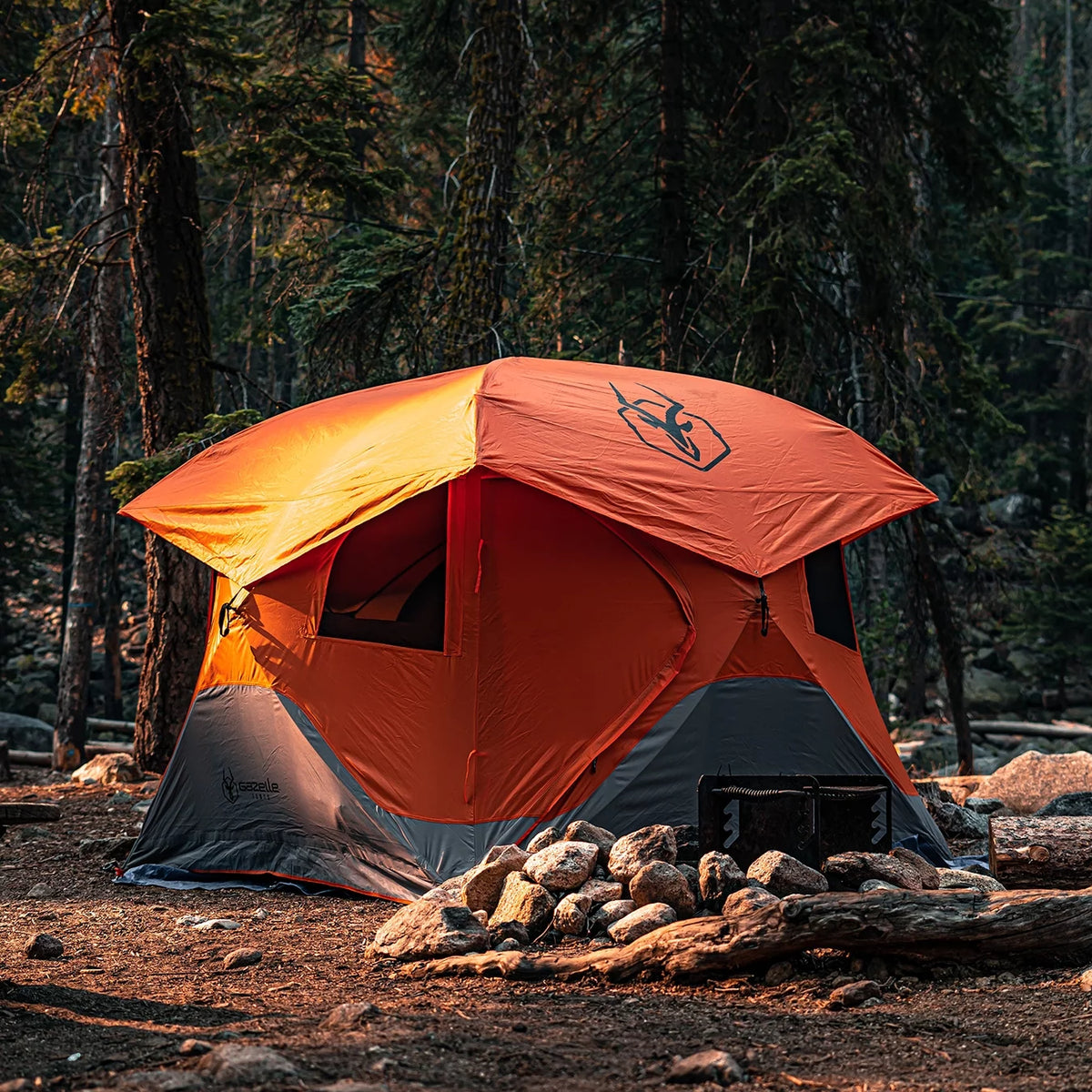 Portable Hub Tent, 4-Person, Sunset Orange M3705