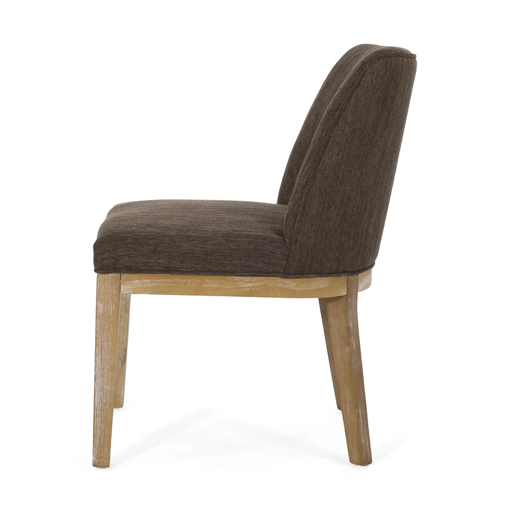 Fabric Upholstered Wood Dining Chairs Set of 2 O7554