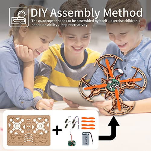 Mini Wooden Drone RC Quadcopter Building Kits E507402