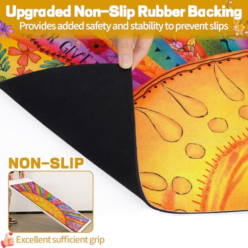 Colorful Floral Non Slip Washable Door Mat 18'' x 30'' R23578