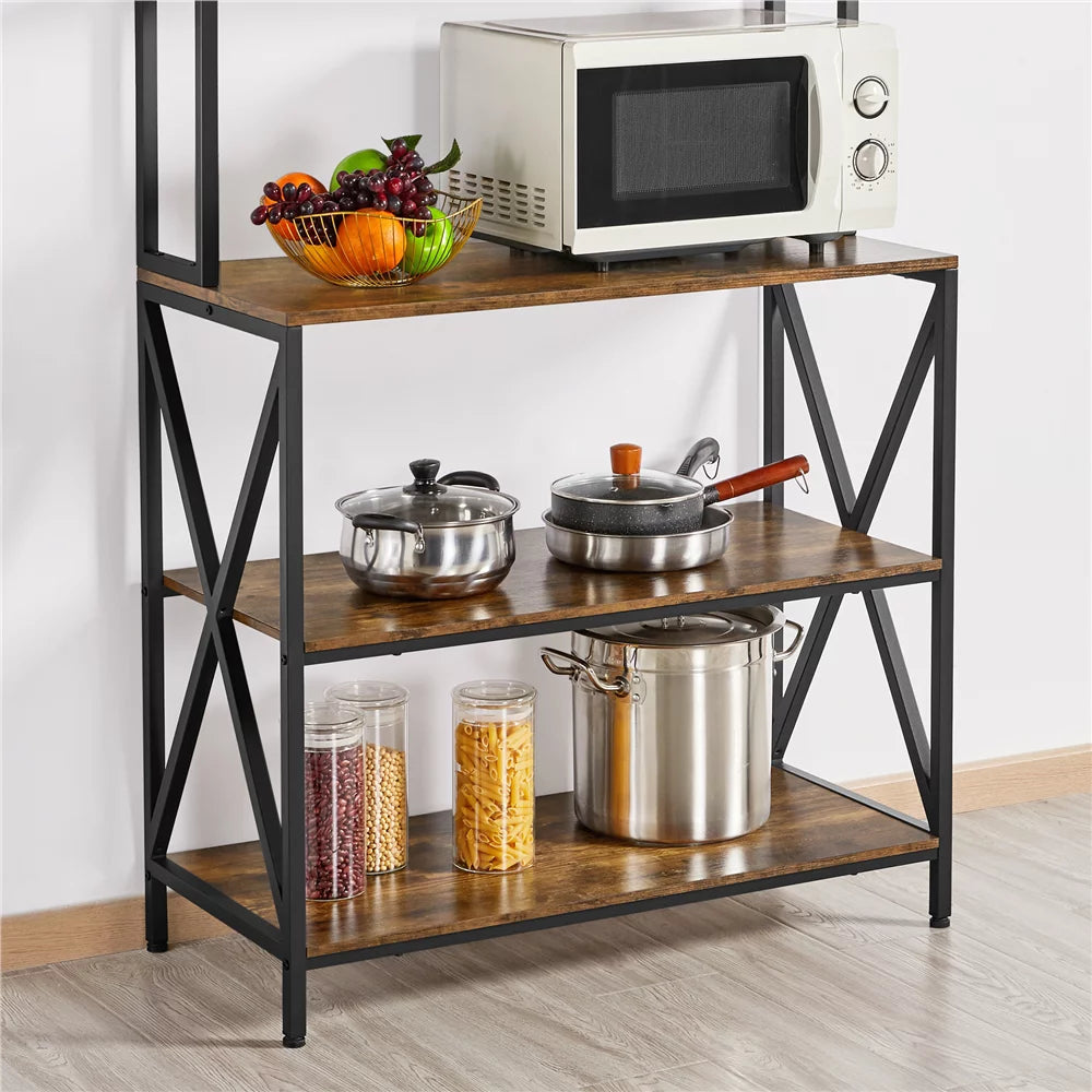 5-Tier Kitchen Storage Shelf Unit with Adjustable Feet C10315